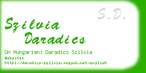 szilvia daradics business card